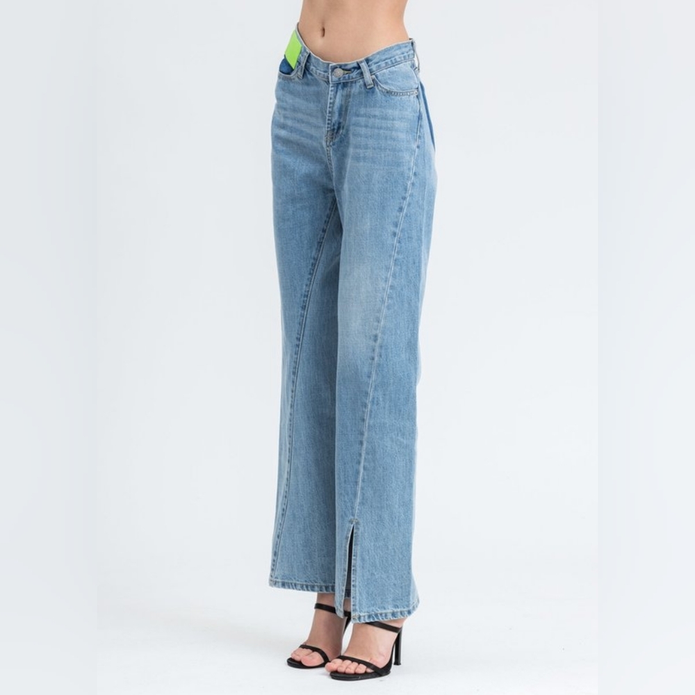 Ann Andelman Lizard Patch Denim Jeans - Picture 5 of 7